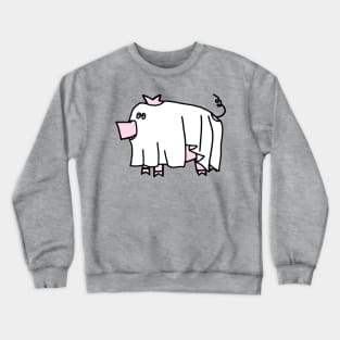 Boo Sheet Halloween Pig Crewneck Sweatshirt